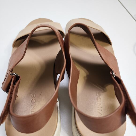 Vince Womens Westport Colorblock Leather Platform Slingback Sandals Size 7.5 - Picture 8 of 11